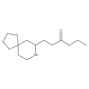 3-(1,4-Dioxa-8-aza-spiro[4.5]dec-7-yl)-propionic acid ethyl ester结构式