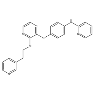 3-[4-(2-Pyridinylamino)phenoxy]-N-[2-(3-pyridinyl)ethyl]-2-pyrazinamine Structure
