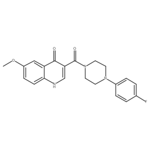 (4-(4-Fluorophenyl)piperazin-1-yl)(4-hydroxy-6-methoxyquinolin-3-yl)methanone Structure