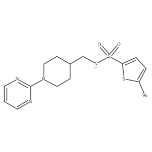 5-bromo-N-((1-(pyrimidin-2-yl)piperidin-4-yl)methyl)thiophene-2-sulfonamide结构式