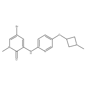 5-Bromo-1-methyl-3-(5-(1-methylazetidin-3-yloxy)pyridin-2-ylamino)pyridin-2(1H)-one Structure