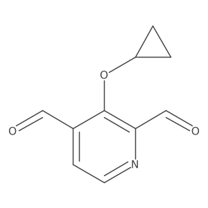 3-Cyclopropoxypyridine-2,4-dicarbaldehyde Structure