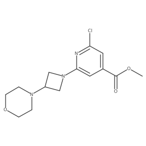 Methyl 2-chloro-6-[3-(4-morpholinyl)-1-azetidinyl]-4-pyridinecarboxylate结构式