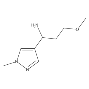 3-Methoxy-1-(1-methyl-1H-pyrazol-4-yl)propan-1-amine结构式