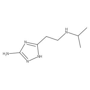3-{2-[(propan-2-yl)amino]ethyl}-1H-1,2,4-triazol-5-amine结构式