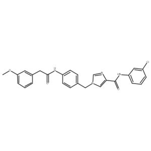 N-(3-chlorophenyl)-1-(4-(2-(3-methoxyphenyl)acetamido)benzyl)-1H-imidazole-4-carboxamide Structure