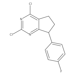 2,4-Dichloro-7-(4-fluorophenyl)-6,7-dihydro-5H-cyclopenta[D]pyrimidine Structure
