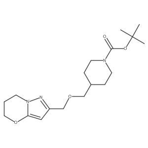 tert-butyl 4-(((6,7-dihydro-5H-pyrazolo[5,1-b][1,3]oxazin-2-yl)methoxy)methyl)piperidine-1-carboxylate结构式