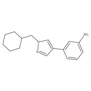 3-(1-(Cyclohexylmethyl)-1H-pyrazol-4-yl)aniline结构式