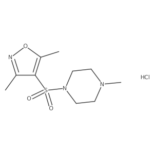 3,5-Dimethyl-4-((4-methylpiperazin-1-yl)sulfonyl)isoxazole hydrochloride Structure