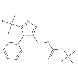 tert-butyl ((4-phenyl-5-(trifluoromethyl)-4H-1,2,4-triazol-3-yl)methyl)carbamate Structure