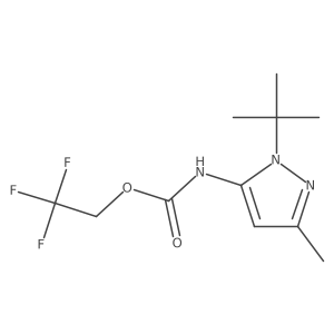 2,2,2-trifluoroethyl N-(1-tert-butyl-3-methyl-1H-pyrazol-5-yl)carbamate结构式