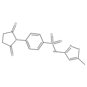4-(2,5-Dioxo-1-pyrrolidinyl)-N-(5-methyl-3-isoxazolyl)benzenesulfonamide结构式