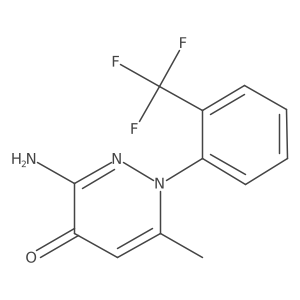 3-amino-6-methyl-1-(2-(trifluoromethyl)phenyl)pyridazin-4(1H)-one Structure