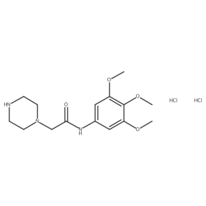2-(piperazin-1-yl)-N-(3,4,5-trimethoxyphenyl)acetamide dihydrochloride结构式