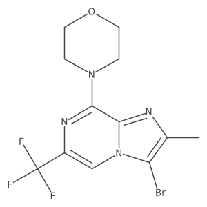 3-Bromo-2-methyl-8-(4-morpholinyl)-6-(trifluoromethyl)imidazo[1,2-a]pyrazine Structure