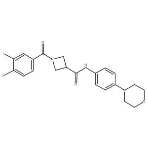 1-(3,4-difluorobenzoyl)-N-(4-morpholinophenyl)azetidine-3-carboxamide结构式