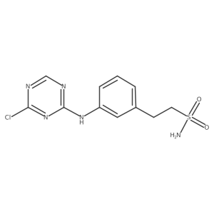 2-[3-((4-Chloro-1,3,5-triazin-2-yl)amino)phenyl]ethanesulfonamide Structure
