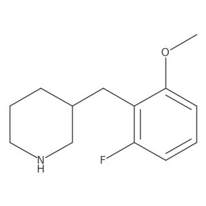 3-[(2-Fluoro-6-methoxyphenyl)methyl]piperidine Structure