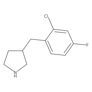 3-[(2-Chloro-4-fluorophenyl)methyl]pyrrolidine Structure