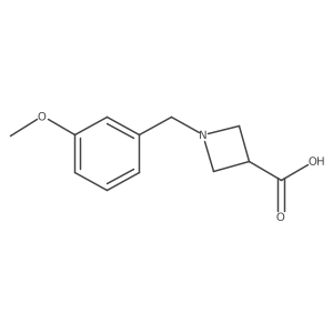 1-[(3-Methoxyphenyl)methyl]azetidine-3-carboxylic acid结构式