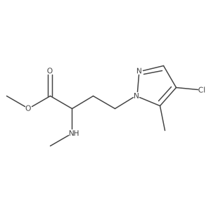 methyl 4-(4-chloro-5-methyl-1H-pyrazol-1-yl)-2-(methylamino)butanoate Structure