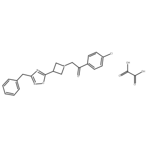 2-(3-(3-Benzyl-1,2,4-oxadiazol-5-yl)azetidin-1-yl)-1-(4-chlorophenyl)ethanone oxalate结构式