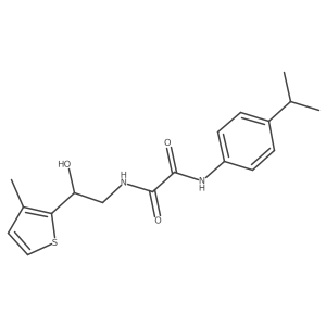 N1-(2-hydroxy-2-(3-methylthiophen-2-yl)ethyl)-N2-(4-isopropylphenyl)oxalamide结构式