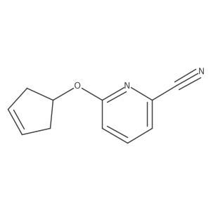 6-(Cyclopent-3-en-1-yloxy)pyridine-2-carbonitrile Structure