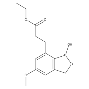 1,3-Dihydro-1-hydroxy-5-methoxy-2,1-benzoxaborole-7-propanoic acid ethyl ester Structure