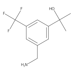 2-[3-(Aminomethyl)-5-(trifluoromethyl)phenyl]propan-2-ol结构式