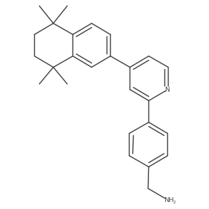 (4-(4-(5,5,8,8-Tetramethyl-5,6,7,8-tetrahydronaphthalen-2-yl)pyridin-2-yl)phenyl)methanamine结构式