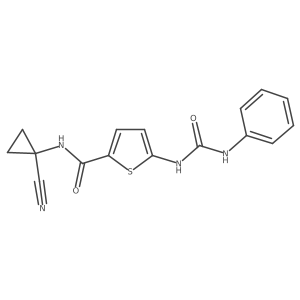 N-(1-cyanocyclopropyl)-5-[(phenylcarbamoyl)amino]thiophene-2-carboxamide结构式