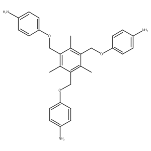 4,4',4"-(((2,4,6-Trimethylbenzene-1,3,5-triyl)tris(methylene))tris(oxy))trianiline Structure