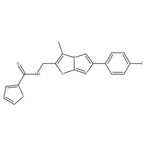 N-((6-(4-fluorophenyl)-3-methylimidazo[2,1-b]thiazol-2-yl)methyl)thiophene-2-carboxamide结构式