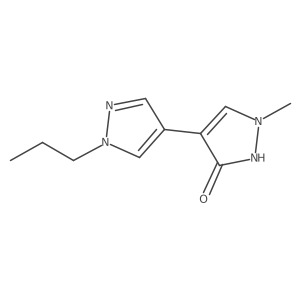 1,2-Dihydro-1-methyl-4-(1-propyl-1h-pyrazol-4-yl)pyrazol-3-one结构式