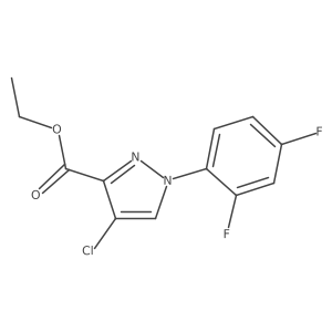 Ethyl 4-chloro-1-(2,4-difluorophenyl)-1H-pyrazole-3-carboxylate Structure