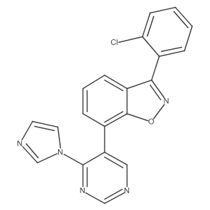 3-(2-Chlorophenyl)-7-(4-imidazol-1-ylpyrimidin-5-yl)-1,2-benzoxazole结构式