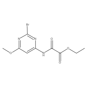 N-(2-bromo-6-methoxy-pyrimidin-4-yl)-oxalamic acid ethyl ester Structure