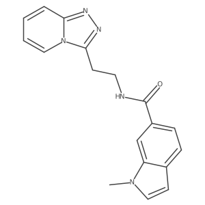 1-methyl-N-[2-([1,2,4]triazolo[4,3-a]pyridin-3-yl)ethyl]-1H-indole-6-carboxamide结构式