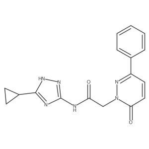 N-(3-cyclopropyl-1H-1,2,4-triazol-5-yl)-2-(6-oxo-3-phenylpyridazin-1(6H)-yl)acetamide Structure