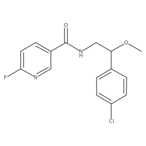 N-[2-(4-Chlorophenyl)-2-methoxyethyl]-6-fluoropyridine-3-carboxamide Structure