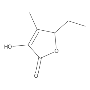(-)-5-Ethyl-3-hydroxy-4-methyl-2(5H)-furanone Structure