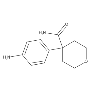 4-(4-aminophenyl)tetrahydro-2H-pyran-4-carboxamide结构式