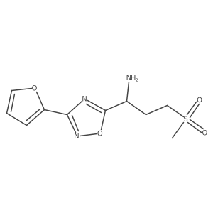 1-(3-(Furan-2-yl)-1,2,4-oxadiazol-5-yl)-3-(methylsulfonyl)propan-1-amine结构式