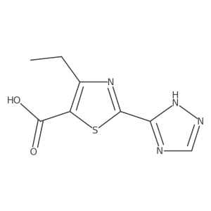 4-ethyl-2-(4H-1,2,4-triazol-3-yl)-1,3-thiazole-5-carboxylic acid结构式