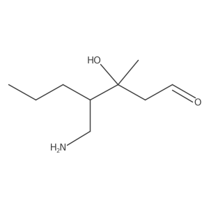 4-(Aminomethyl)-3-hydroxy-3-methylheptanal Structure