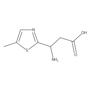 3-Amino-3-(5-methyl-1,3-thiazol-2-yl)propanoic acid结构式