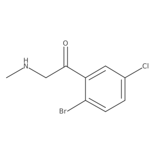1-(2-Bromo-5-chlorophenyl)-2-(methylamino)ethan-1-one结构式