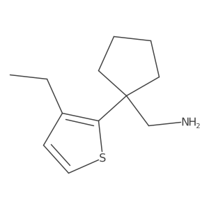 [1-(3-Ethylthiophen-2-yl)cyclopentyl]methanamine结构式